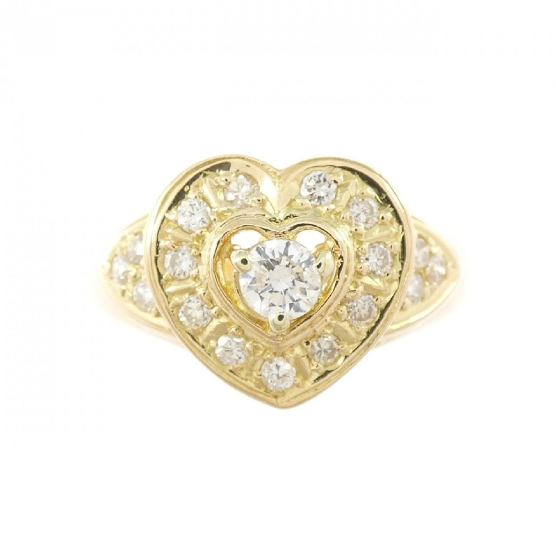 Nhẫn kim cương hình trái tim K18YG 0.14CT - Hàng hiệu Chính hãng 848775