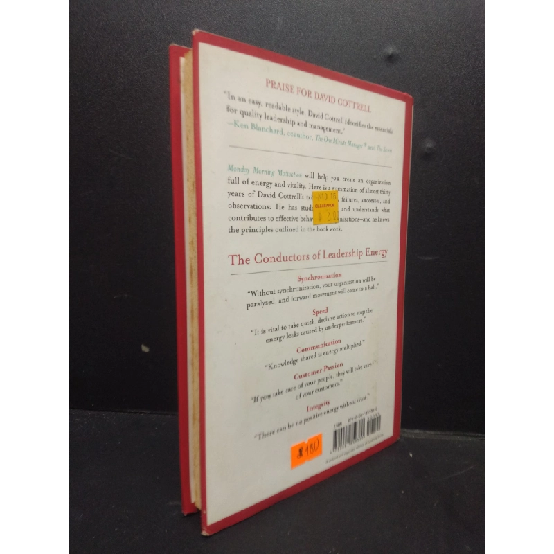 Monday morning motivation - Five steps to energize your team, customers, and profits (bìa cứng) mới 70% ố vàng HCM0106 David Cottrell SÁCH NGOẠI VĂN 150552