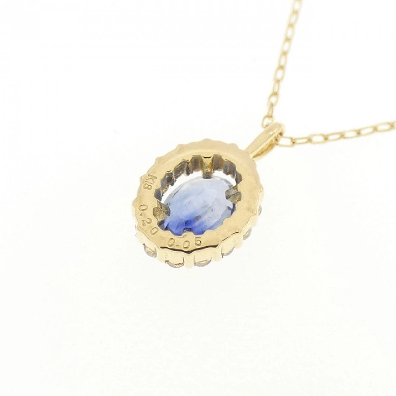 K18YG Sapphire Necklace 0.20CT - Hàng hiệu Authentic 866798