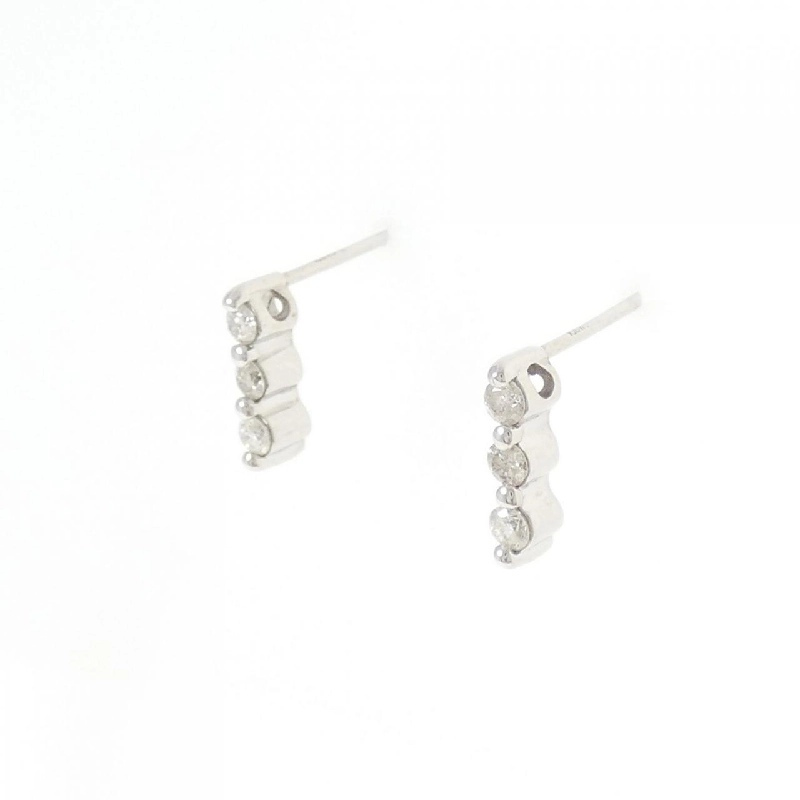 K18WG Bông tai kim cương ba viên 0.20CT - Hàng hiệu Chính hãng 866387