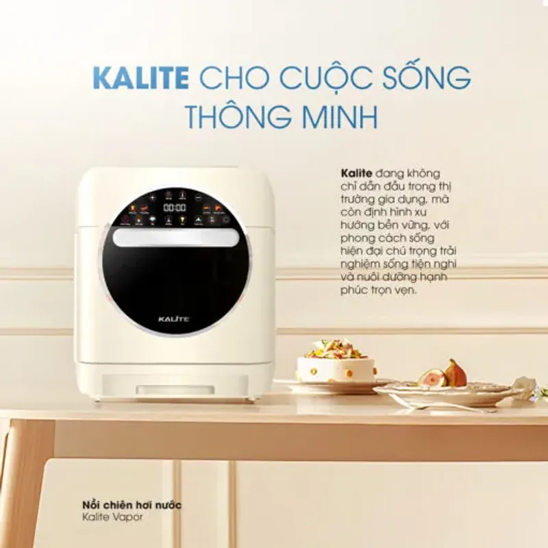 Nồi chiên hơi nước Kalite Vapor 4in1, 8 chế độ nấu tự động 929017