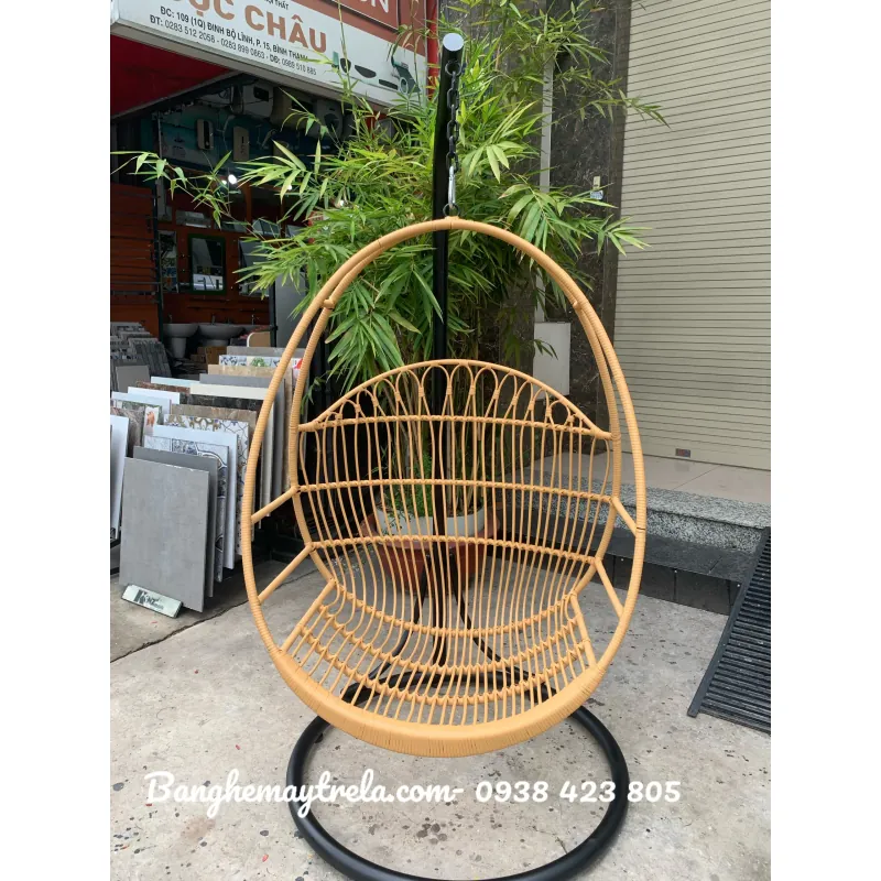 Ghế xích đu nhựa giả mây 789435