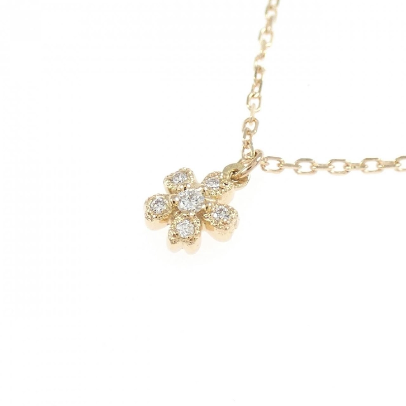 K18PG Hoa Kim Cương Dây Chuyền 0.01CT - Hàng hiệu Chính hãng 859426