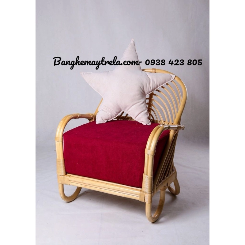 Ghế mây đọc sách- Ghế đơn mây nệm dày 492937