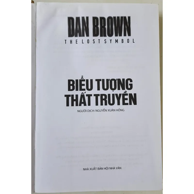 Dan Brown - tiểu thuyết BIỂU TƯỢNG THẤT TRUYỀN 704336