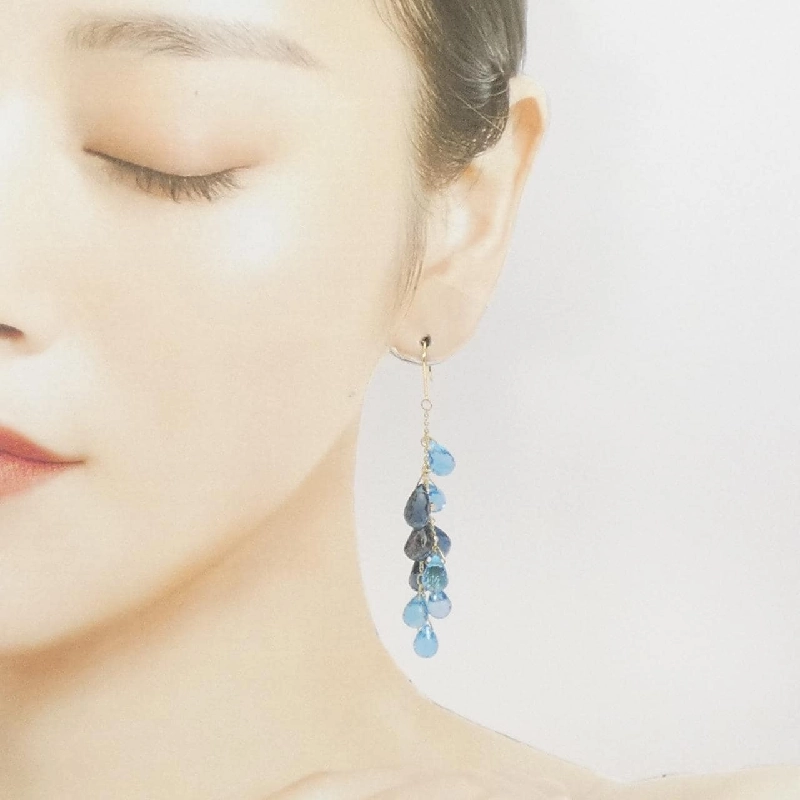 Bông tai Blue Topaz ba màu K18 - Hàng hiệu Authentic 867342