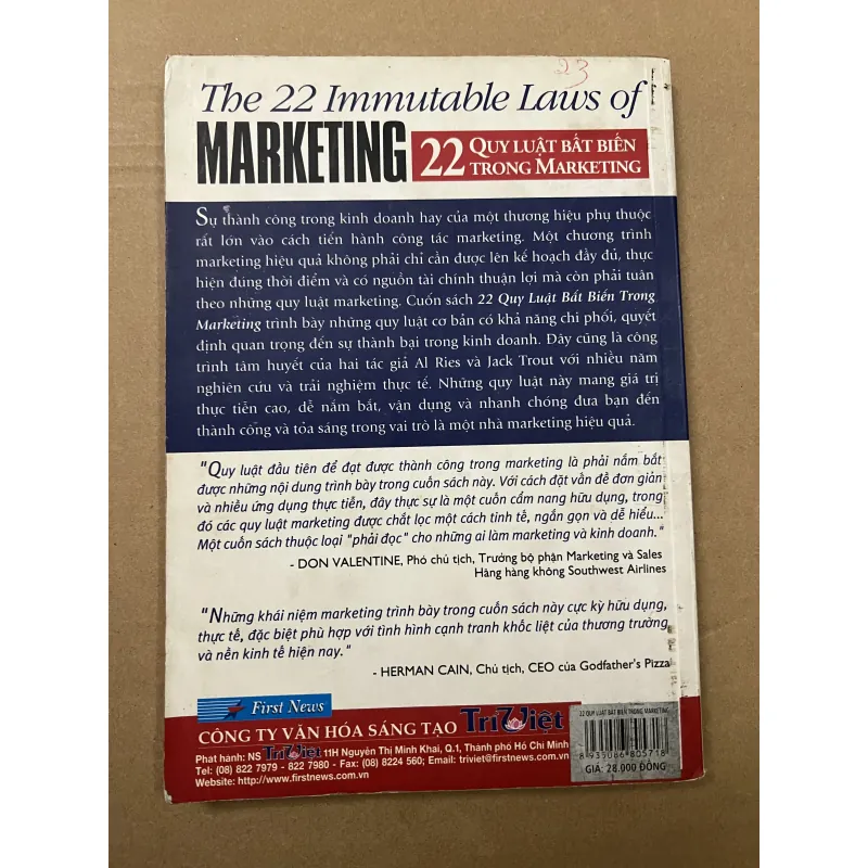22 Quy luật bất biến trong maketing 1002518