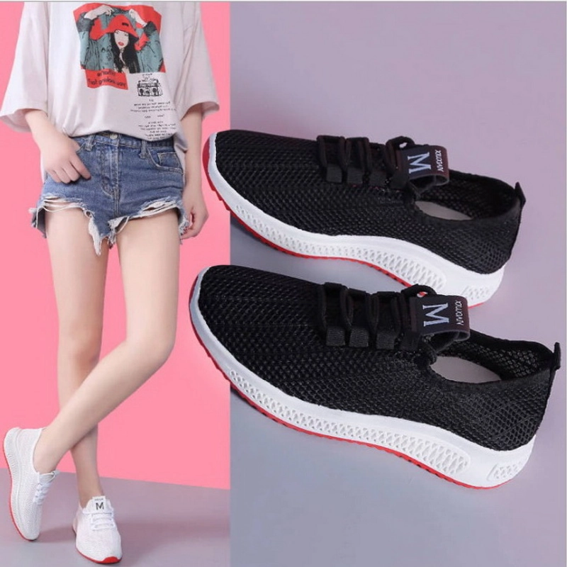 Giày thể thao sneaker Nữ thời trang du lịch dạng lưới thoáng khí, đế mềm - Mã số 1828 220329