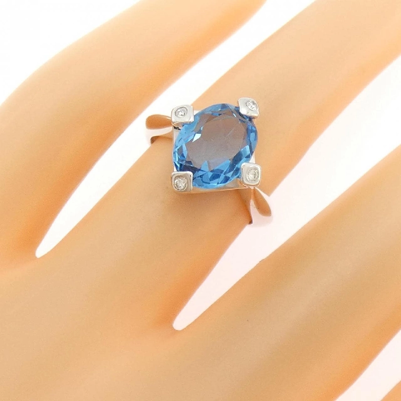 Nhẫn Blue Topaz K18WG - Hàng hiệu Chính hãng 850370