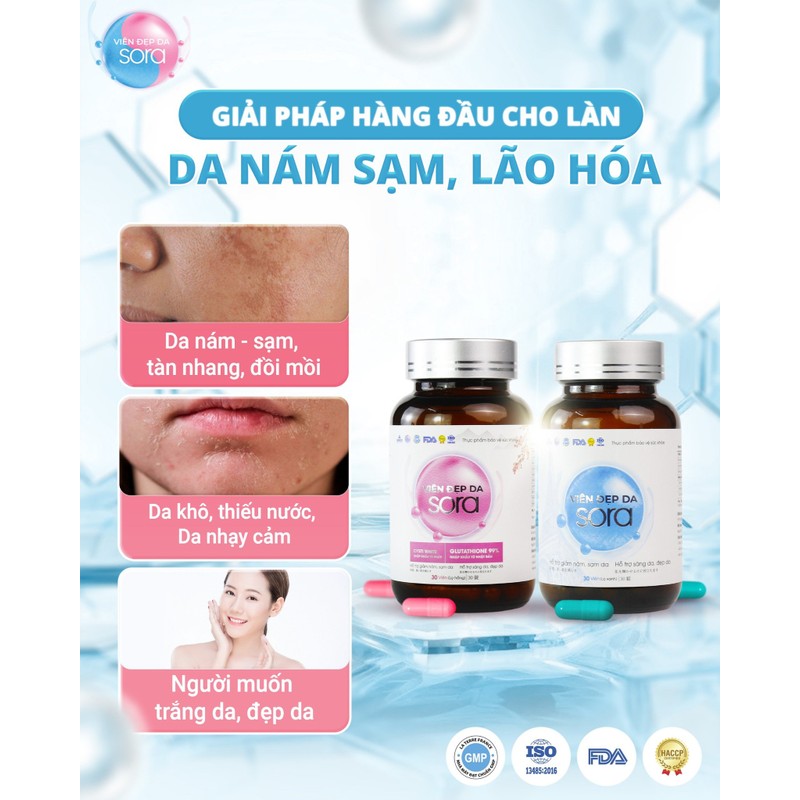 Viên uống Sora - Mờ nám tàn nhang, chống nắng nội sinh, cân bằng nội tiết tố - Ry Store 186712