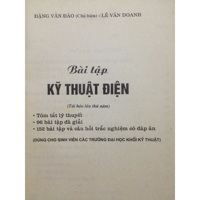 BÀI TẬP KỸ THUẬT ĐIỆN 482464