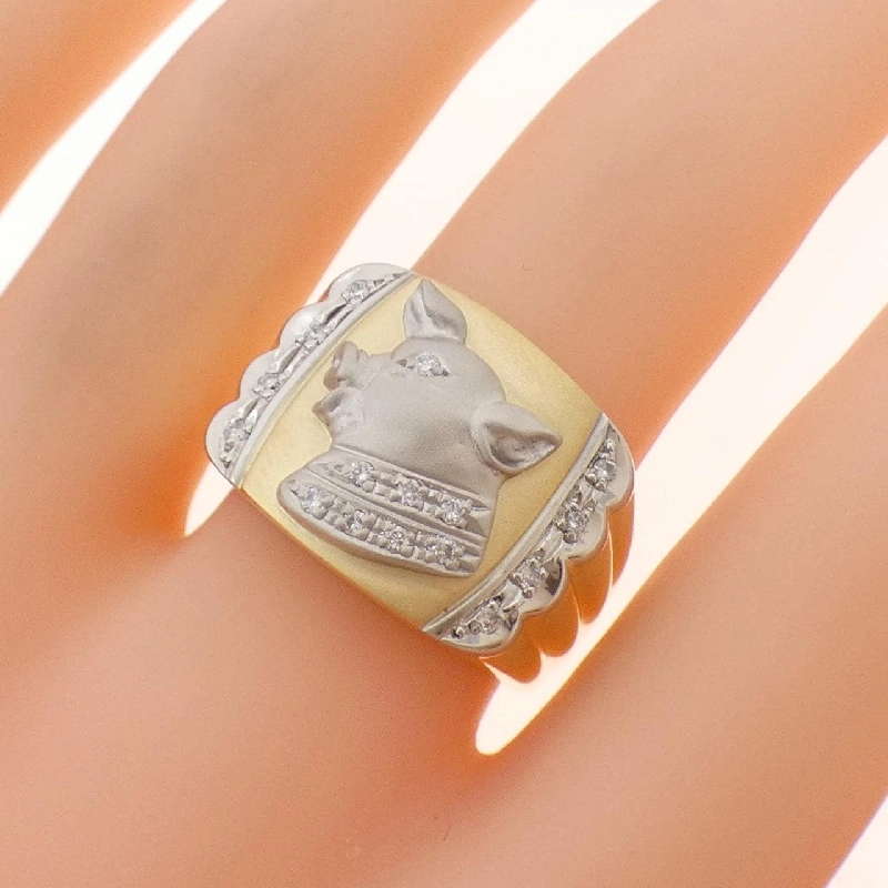 Nhẫn kim cương K18YG/PT900 0.12CT - Hàng hiệu Authentic 847776