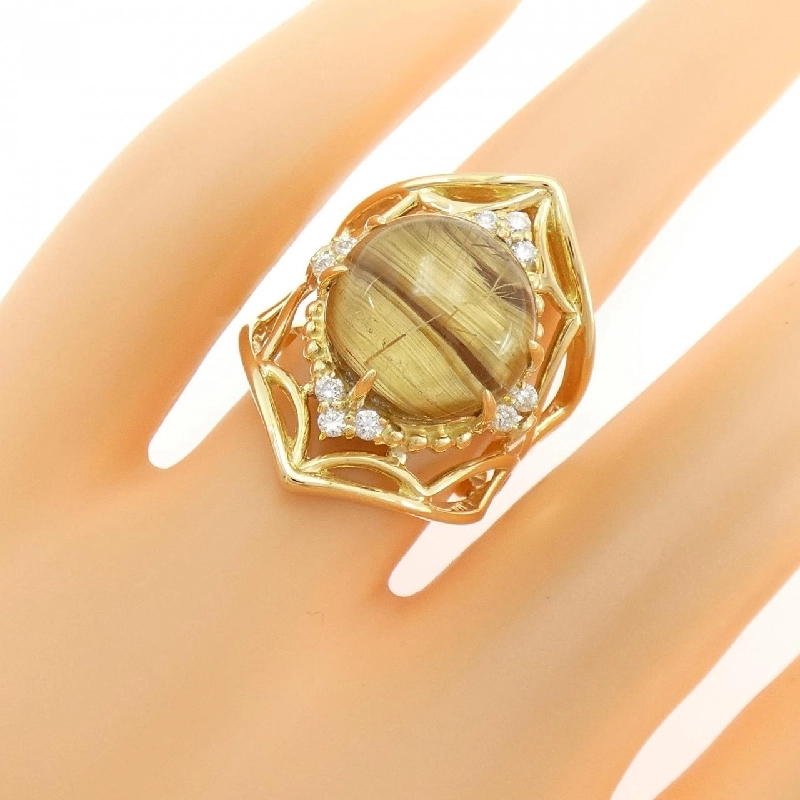 Nhẫn thạch anh rutile K18YG 10.17CT - Hàng hiệu chính hãng 853951