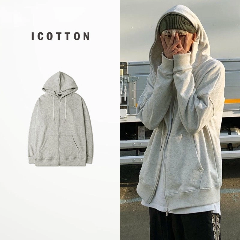 Áo hoodie zip chân cua form rộng áo khoác có khóa kéo unisex chống nắng cho nữ đẹp 498182