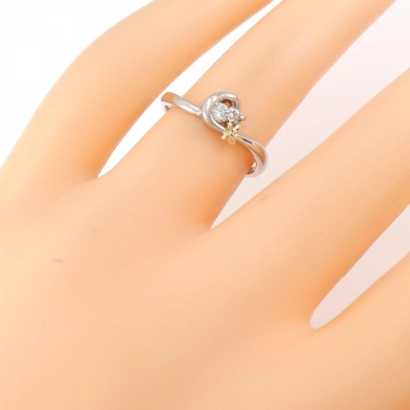 Nhẫn kim cương bướm PT900/K18PG 0.10CT 670230