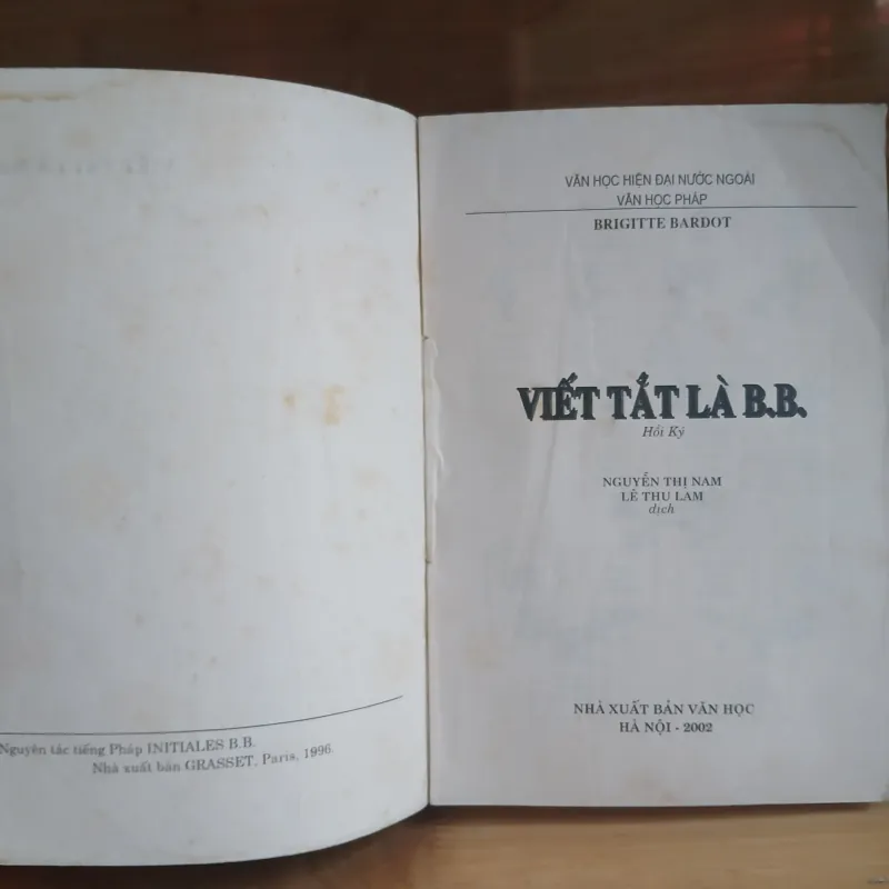 Viết Tắt Là B.B. (Hồi Ký) - Brigitte Bardot 973937