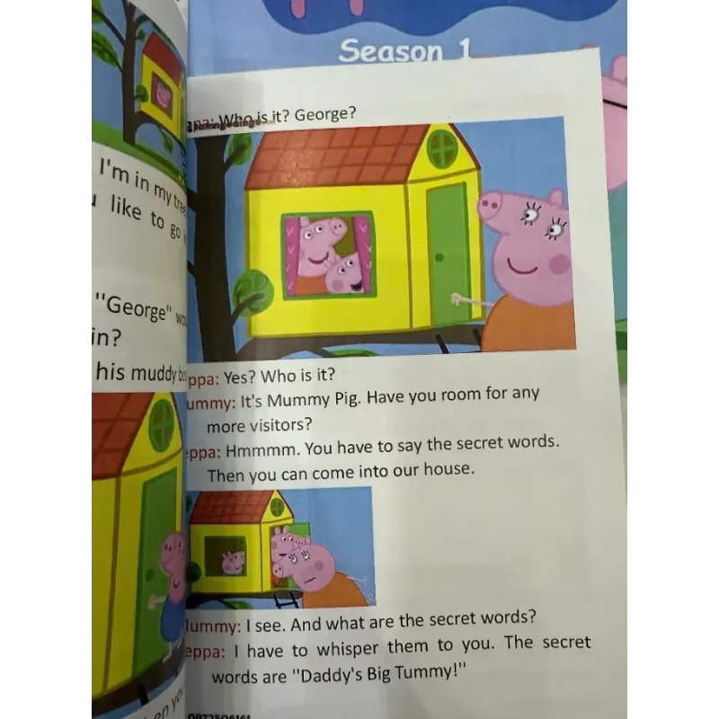 Sách - Peppa pig season 1 gộp 3 cuốn tặng đầy đủ video và audio, sách in nét đẹp 936381
