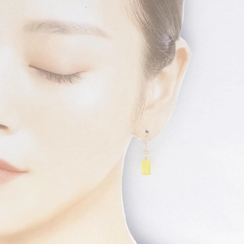 K18YG Bông tai hổ phách - Hàng hiệu Authentic 876980