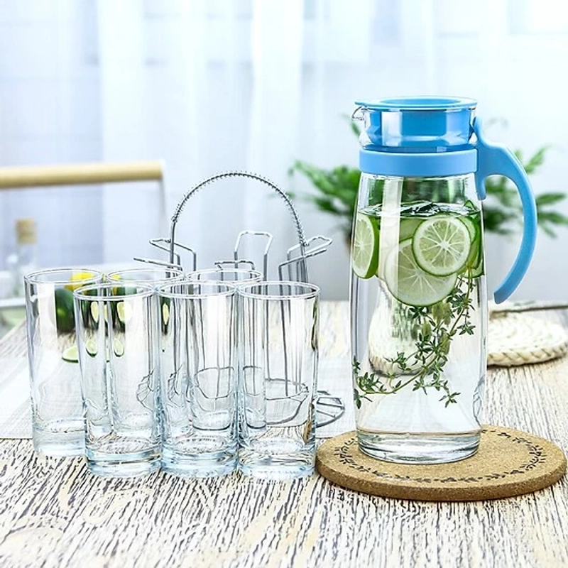 OCEAN - Bình Nước Thủy Tinh Quai Nhựa 1.6L 460397