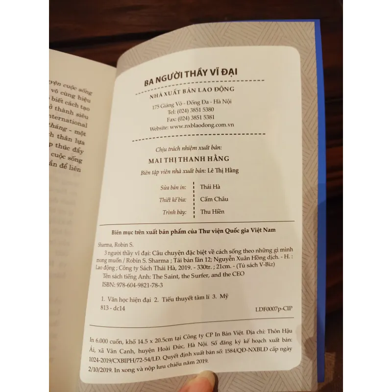 BA NGƯỜI THẦY VĨ ĐẠI - ROBIN SHARMA 596193