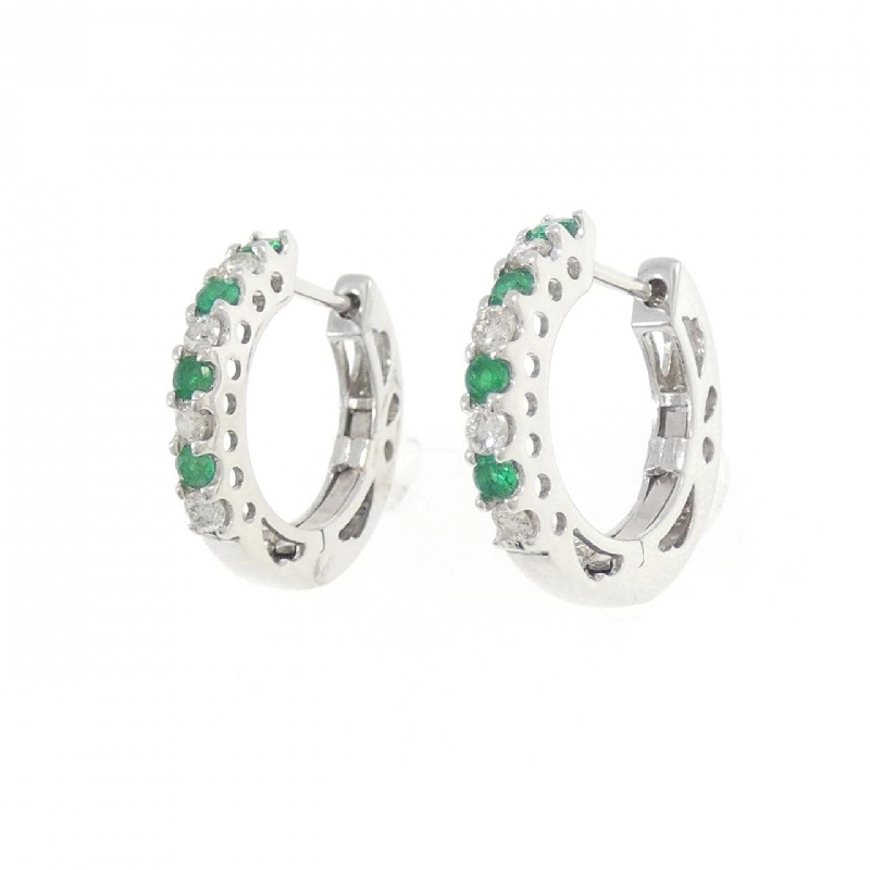 K18WG Bông tai Emerald 0.16CT - Hàng hiệu Chính hãng 869874