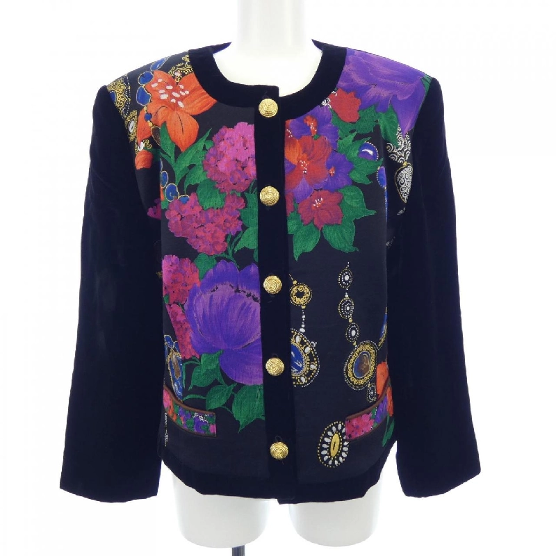 【Mã giảm giá】【Cổ điển】Thời trang Leonar LEONARD FASHION Áo khoác không cổ 641845