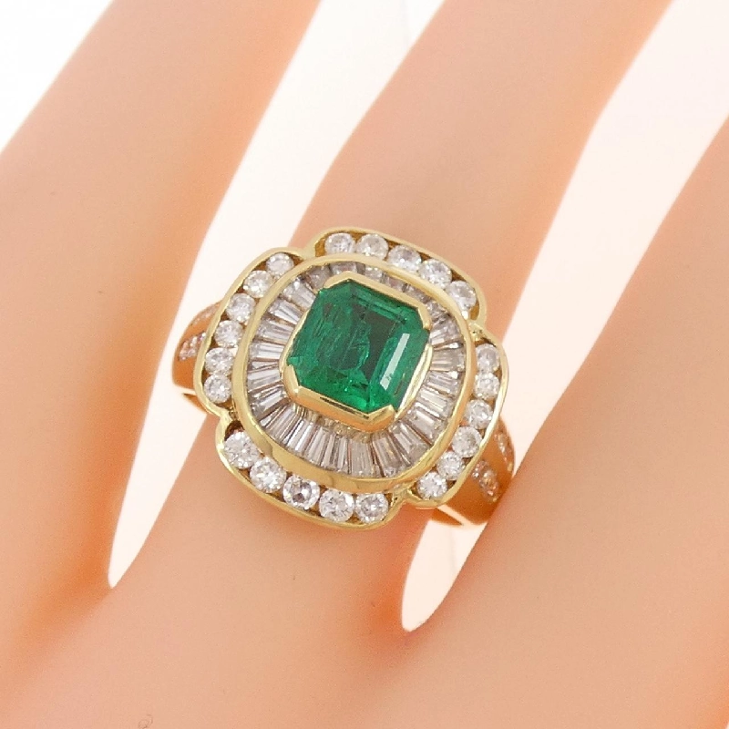 Nhẫn Emerald 750YG/750WG - Hàng hiệu Authentic 851428