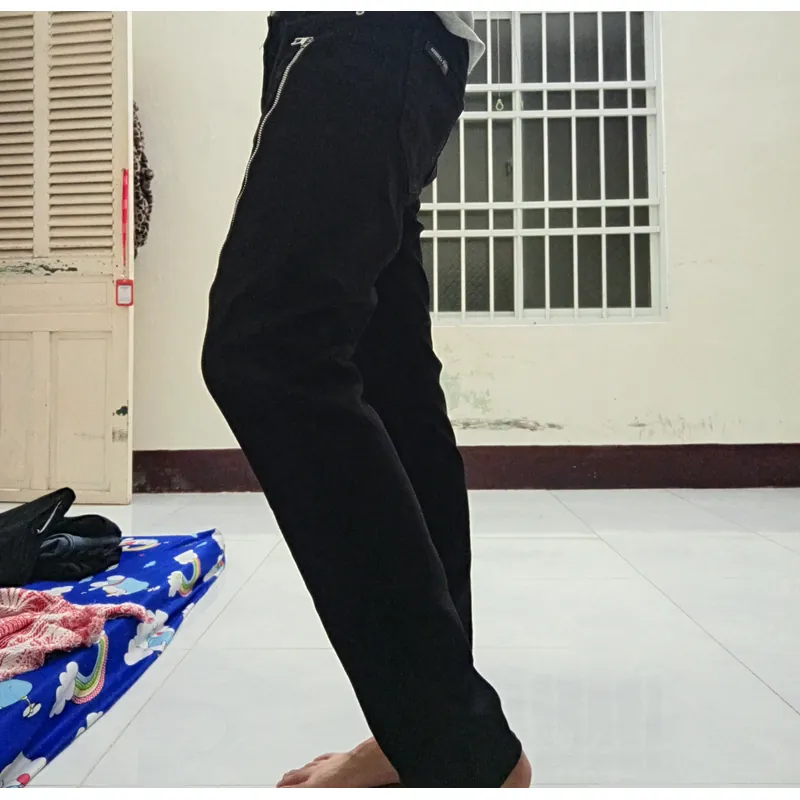 Skinny jeans dây khóa kéo đùi 719364