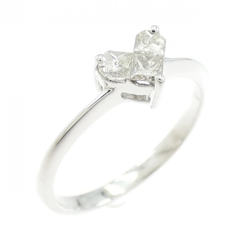 Nhẫn kim cương hình trái tim K18WG 0.25CT 671351