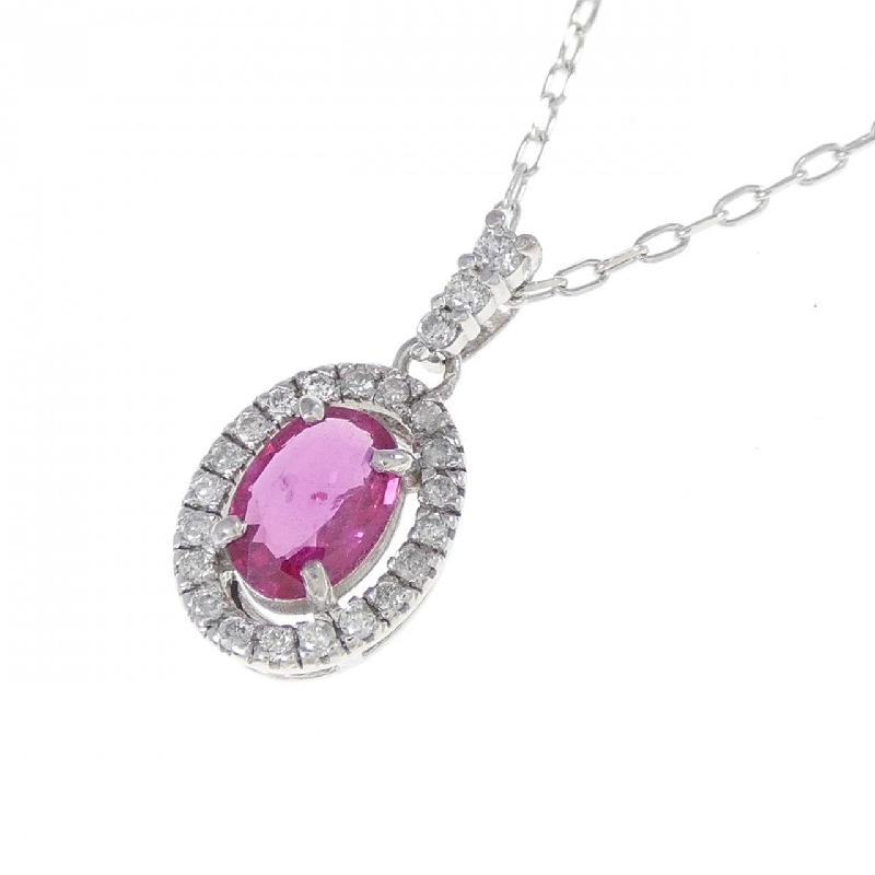 K18WG Dây chuyền Ruby 0.35CT - Hàng hiệu Chính hãng 860843