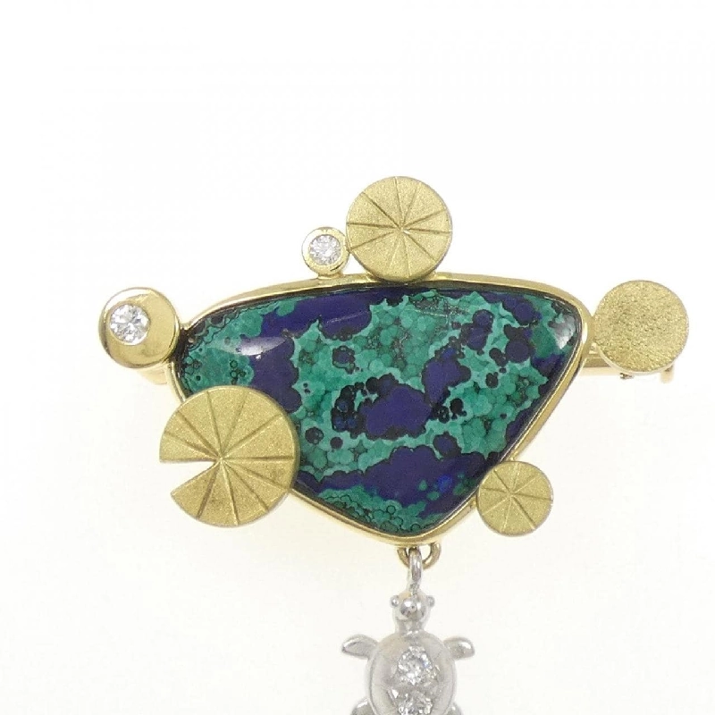 Tasaki Ajuramalachite Brooch - Hàng hiệu Authentic 846974
