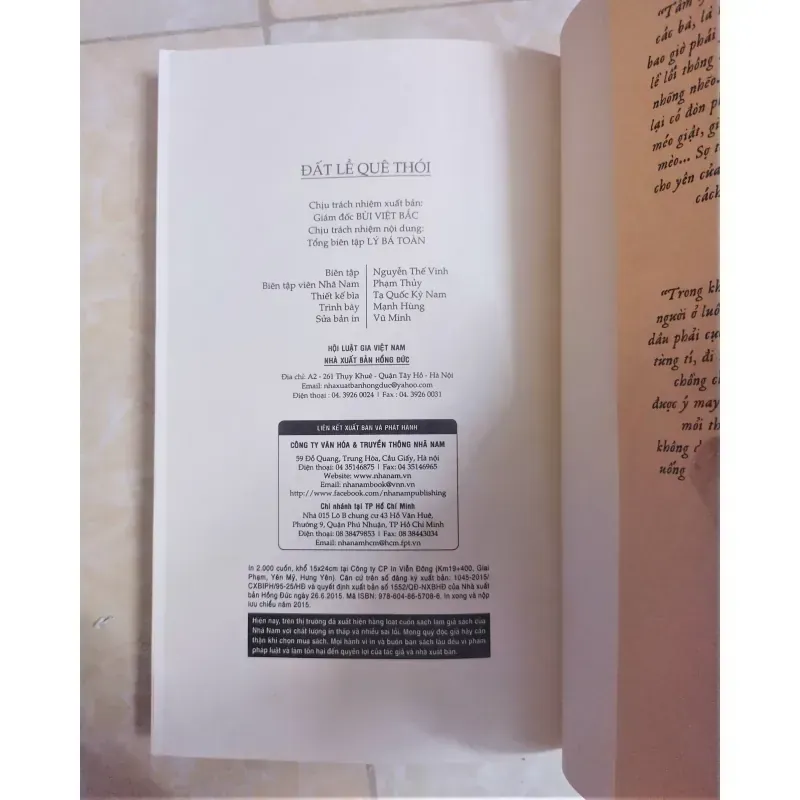 Sách: Đất lề quê thói - TG: Nhất Thanh 929300