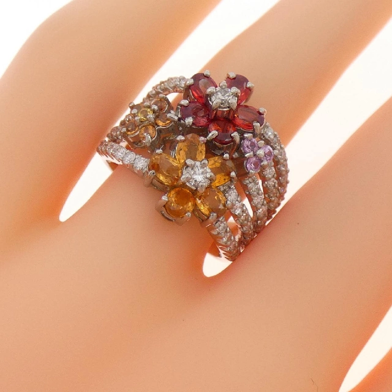 Nhẫn Sapphire Hoa K18WG 2.25CT - Hàng hiệu Chính hãng 854515