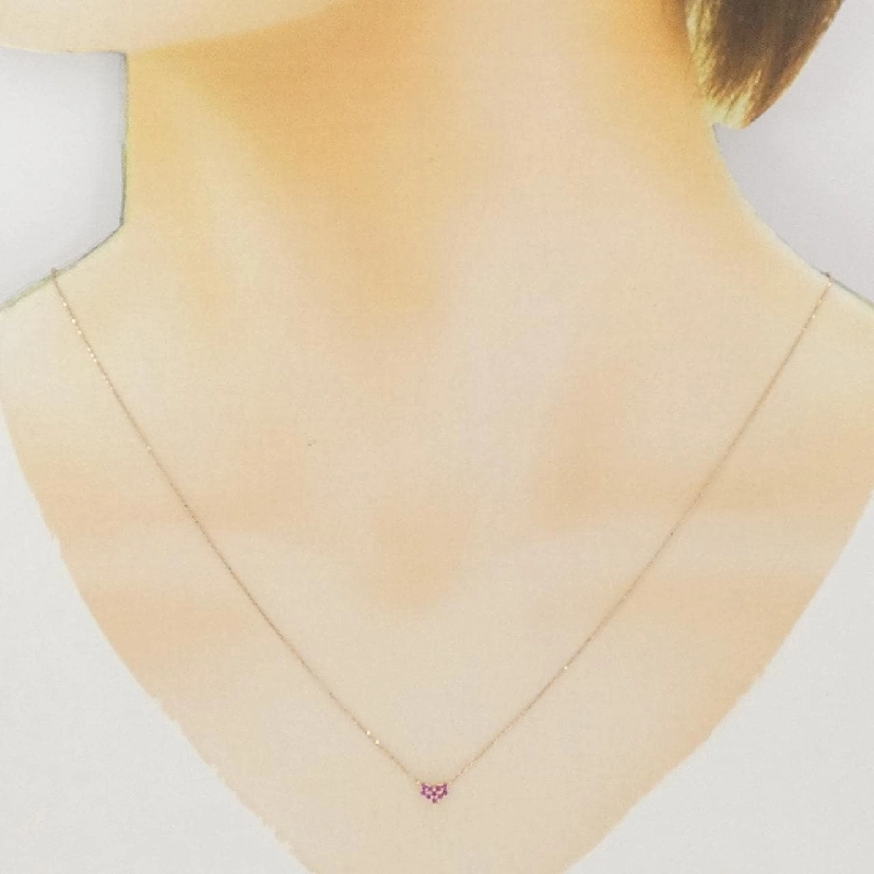 K10PG Mặt Dây Chuyền Hình Trái Tim Đá Ruby - Hàng hiệu Chính Hãng 857557