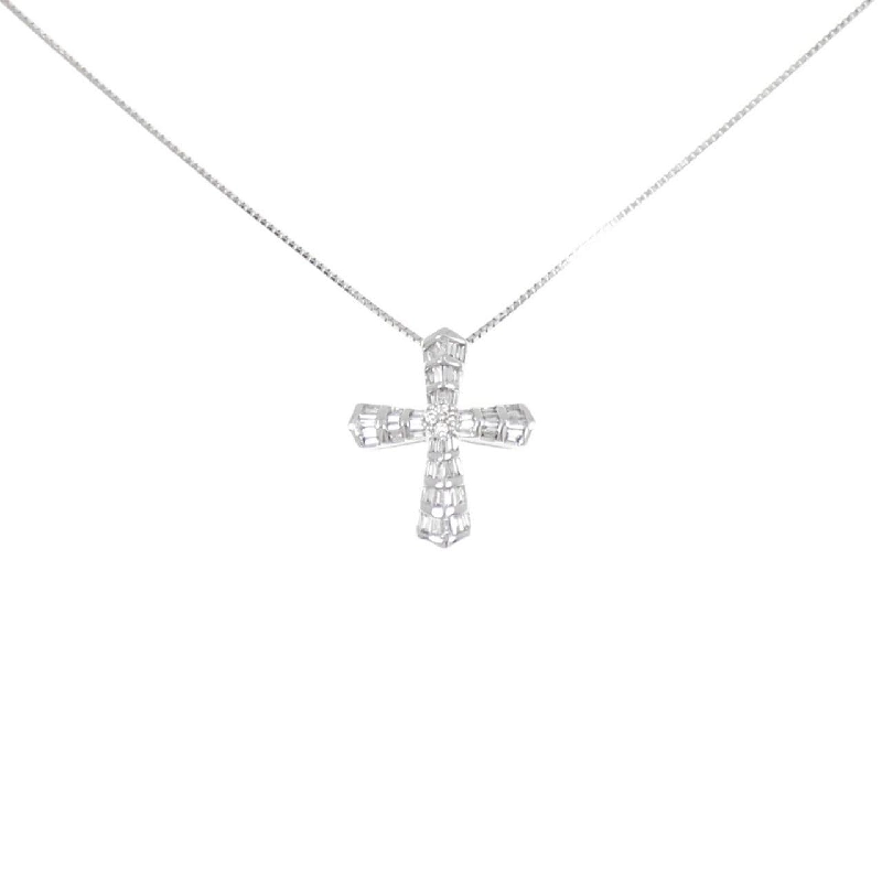 K18WG Dây chuyền kim cương hình chữ thập 0.42CT - Hàng hiệu Chính hãng 862175