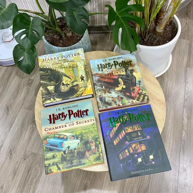 HARRY POTTER (Sách nhập) - Bộ 4 quyển Bìa cứng siêu đẹp 758753