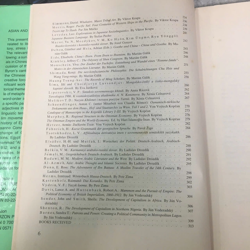 ASIAN AND AFRICAN STUDIES ( 2 cuốn) 500420