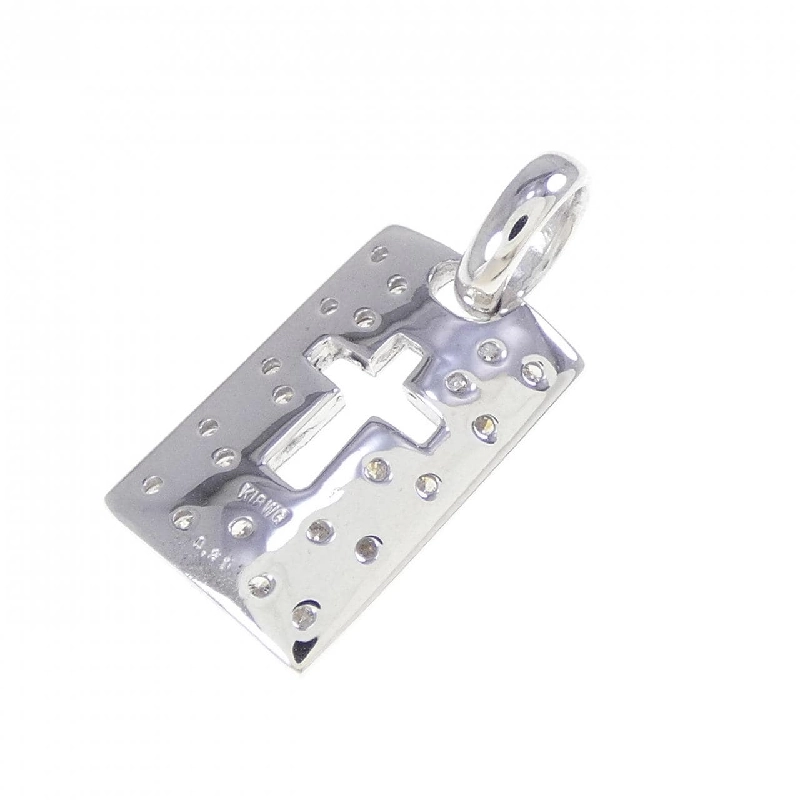 K18WG Đeo chéo Kim cương Pendant 0.21CT - Hàng hiệu Chính hãng 865121