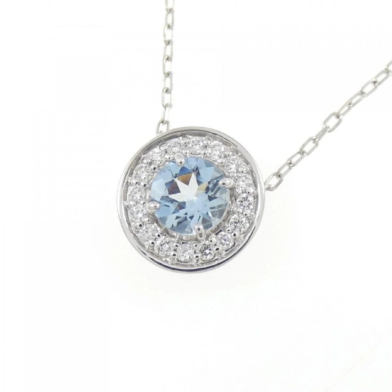 Dây chuyền Aquamarine PT900/PT850 0.37CT - Hàng hiệu Authentic 859854