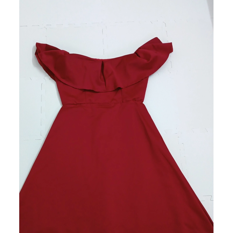 Váy trễ vai - đỏ sẫm 305667