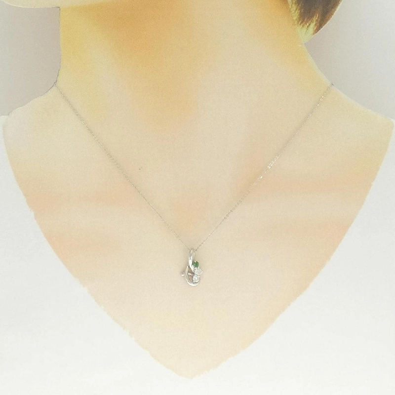 Dây chuyền garnet xanh PT900/PT950 - Hàng hiệu Authentic 858726