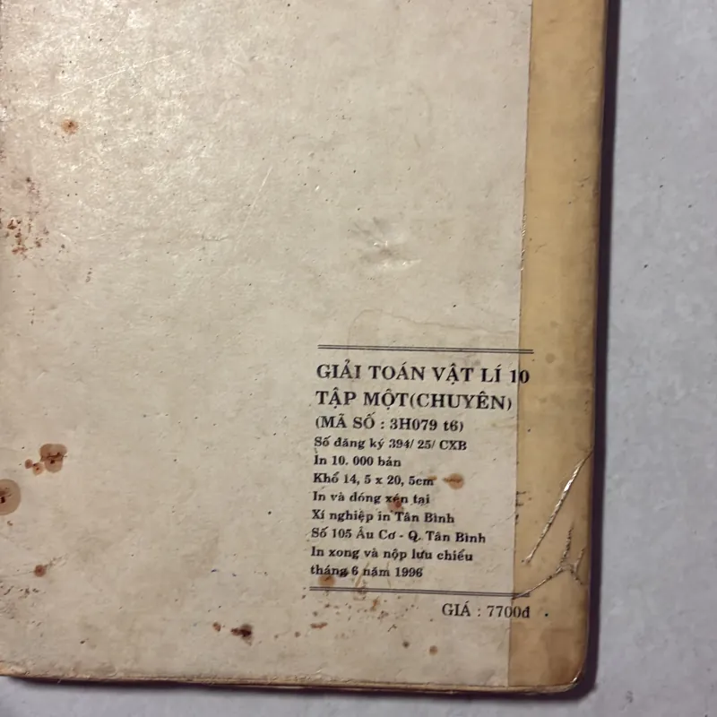 Giải toán vật lý 10 tập 1 (dùng cho các lớp chuyên) - 1996s 797149