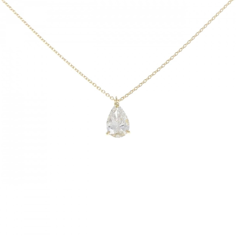 K18YG Dây chuyền kim cương 1.038CT H SI2 hình giọt nước - Hàng hiệu Authentic 879758