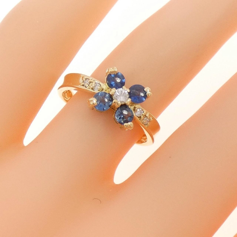 Nhẫn Sapphire Hoa K18YG - Hàng hiệu Chính hãng 854097