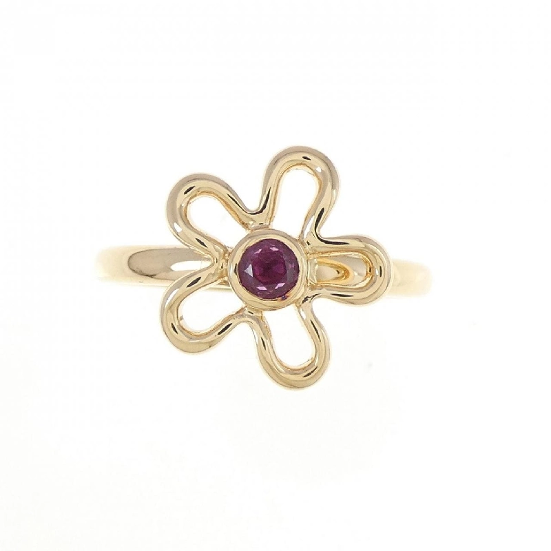 Nhẫn Ruby Hoa K18YG - Hàng hiệu Chính hãng 855218