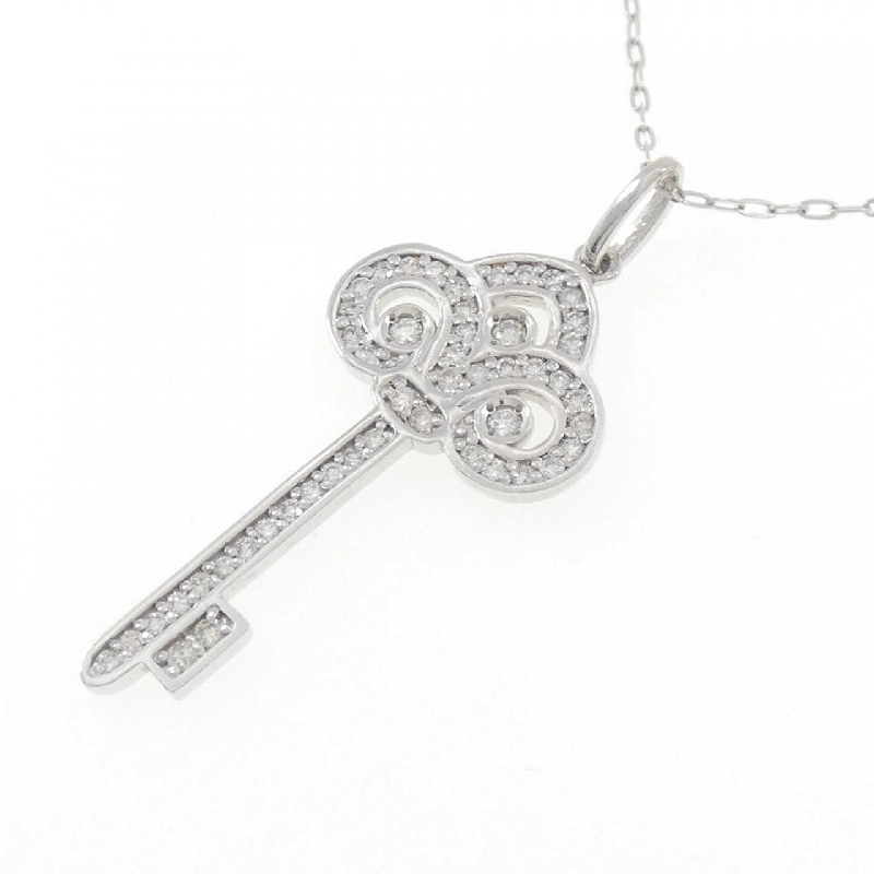 K18WG Khóa Kim Cương Dây Chuyền 0.28CT - Hàng hiệu Chính hãng 862762