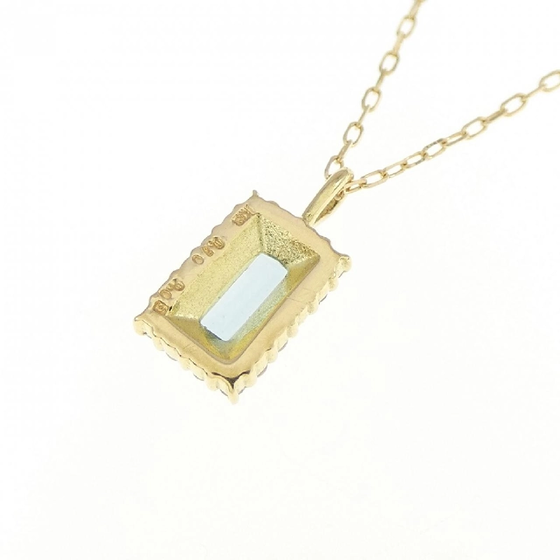 K18YG Blue Topaz Necklace 0.10CT - Hàng hiệu Authentic 861369