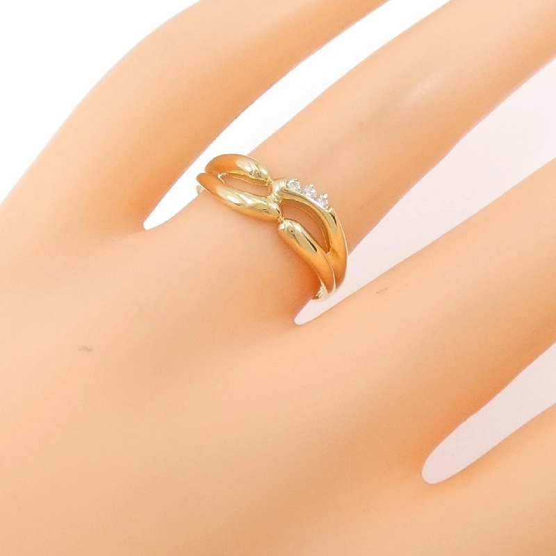 Nhẫn kim cương K18YG 673446