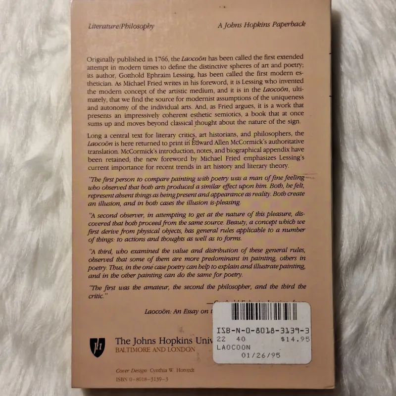 Gotthold Ephraim Lessing - Laocoön: An Essay on the Limits of Painting and Poetry 957107