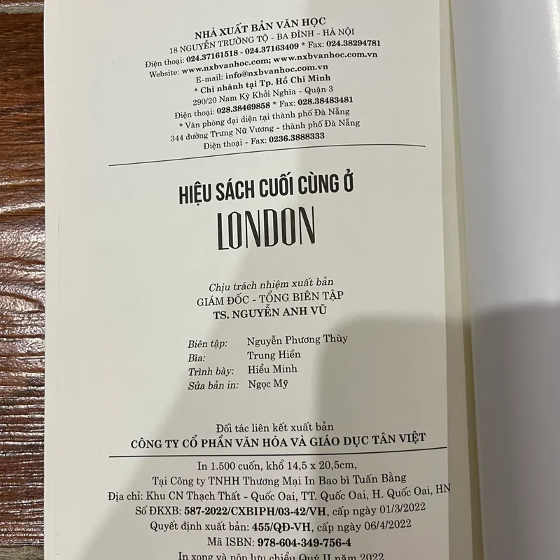 Hiệu Sách Cuối Cùng Ở London - Tiểu Thuyết Về Chiến Tranh Thế Giới Thứ Hai - Madeline..15 564325